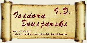 Isidora Dovijarski vizit kartica